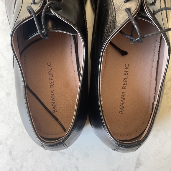 Banana Republic Men\'s Black Leather Oxford Dress Shoes main image 9